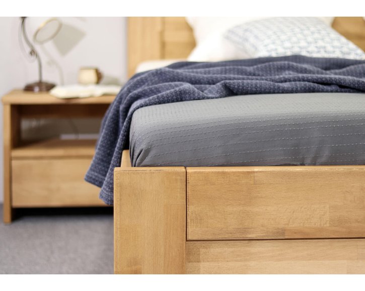 Zvýšená postel z masivu Orfeus, masiv buk, 140x200