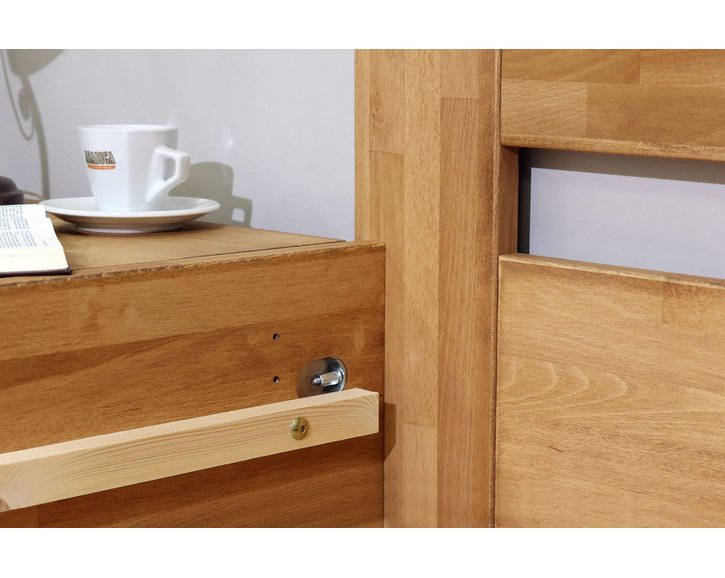 Zvýšená postel z masivu Trinity 2, 140x200, masiv buk