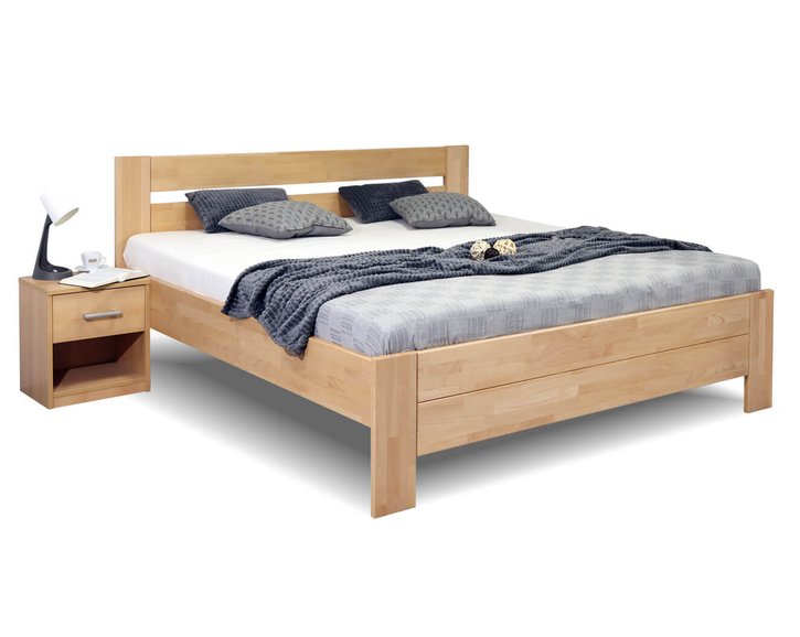 Zvýšená postel dvoulůžko z masivu Trinity, 200x220, masiv buk Zvýšená postel dvoulůžko z masivu Trinity, 200x220, masiv buk