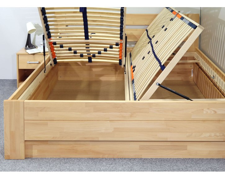 Postel s úložným prostorem Trinity, masiv buk