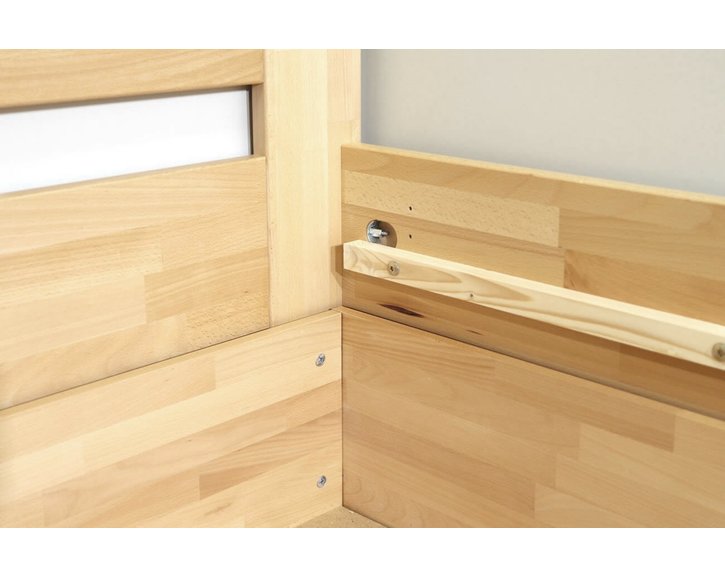 Postel s úložným prostorem Trinity, 120x200, masiv buk