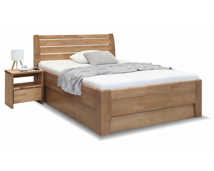 Postel s úložným prostorem Concepta, 140x200, masiv buk Postel s úložným prostorem Concepta, 140x200, masiv buk