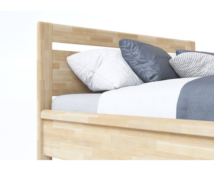 Detail hrany - postel dvoulůžko z masivu CORNELIA