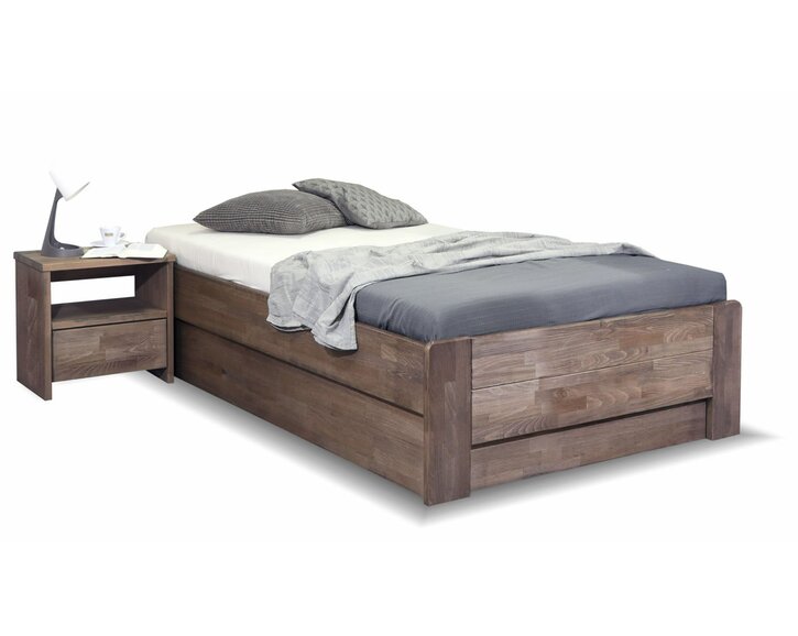Dřevěná válenda jednolůžko s úložným prostorem FUTON, masiv buk Dřevěná válenda jednolůžko s úložným prostorem FUTON, masiv buk