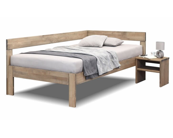 Rohová postel jednolůžko Tiffany 140x200, masiv buk, Levá Rohová postel jednolůžko Tiffany 140x200, masiv buk, Levá