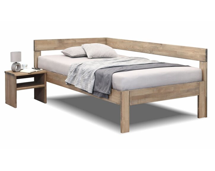 Rohová postel jednolůžko Tiffany 90x200, masiv buk, Pravá Rohová postel jednolůžko Tiffany 90x200, masiv buk, Pravá