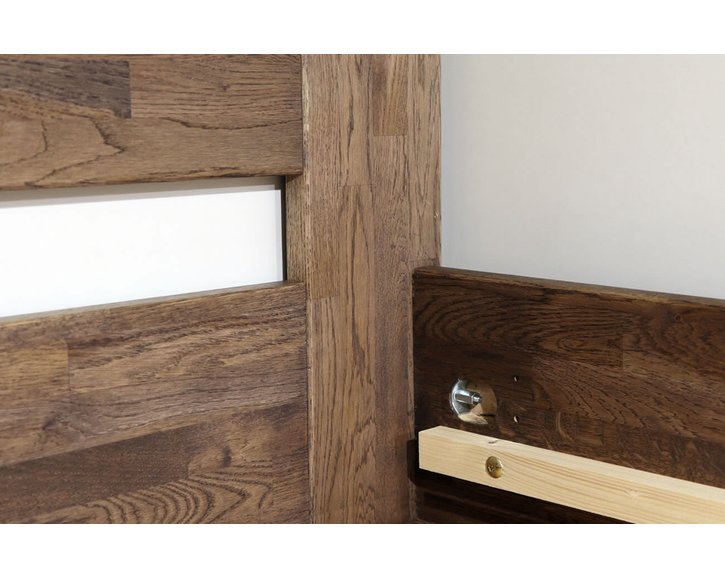 Zvýšená postel z masivu Trinity, 140x200, masiv dub