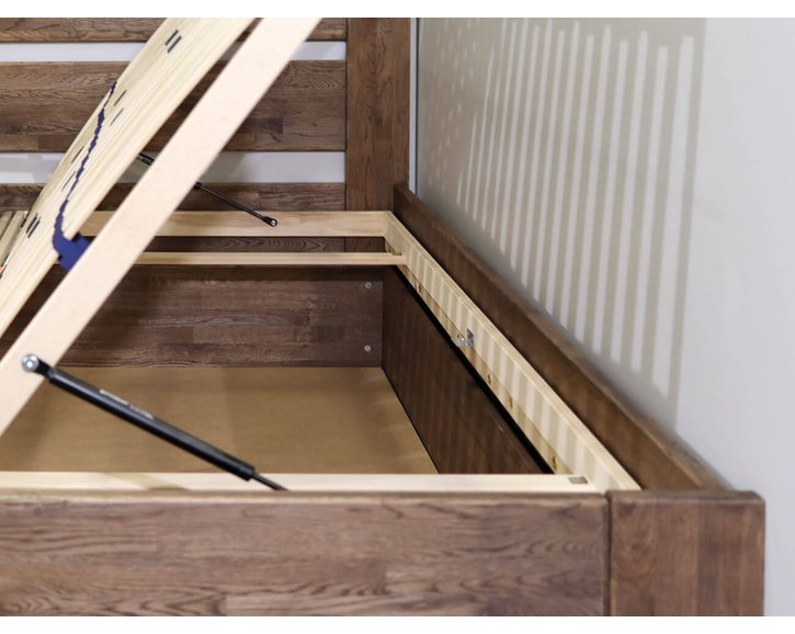 Postel s úložným prostorem Trinity, 80x200, 90x200, masiv buk