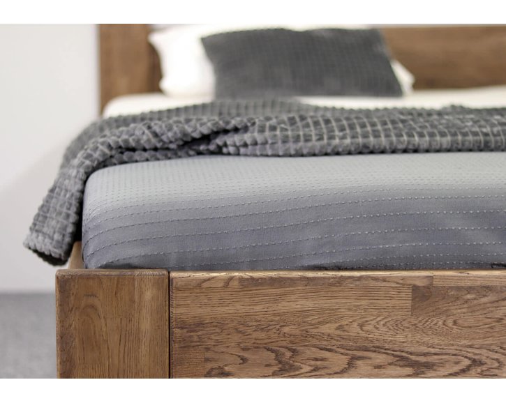 Postel s úložným prostorem Trinity, 120x200, masiv dub