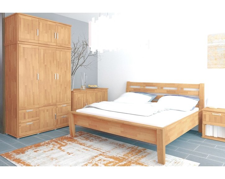 Šatní skříň dvoudvéřová Beta-182, buk cink