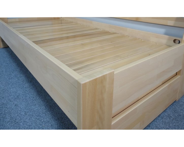 Rozkládací postel ARLETA TWIN - LEVÁ, masiv buk, 90-160x200cm Rozkládací postel ARLETA TWIN - LEVÁ, masiv buk, 90-160x200cm