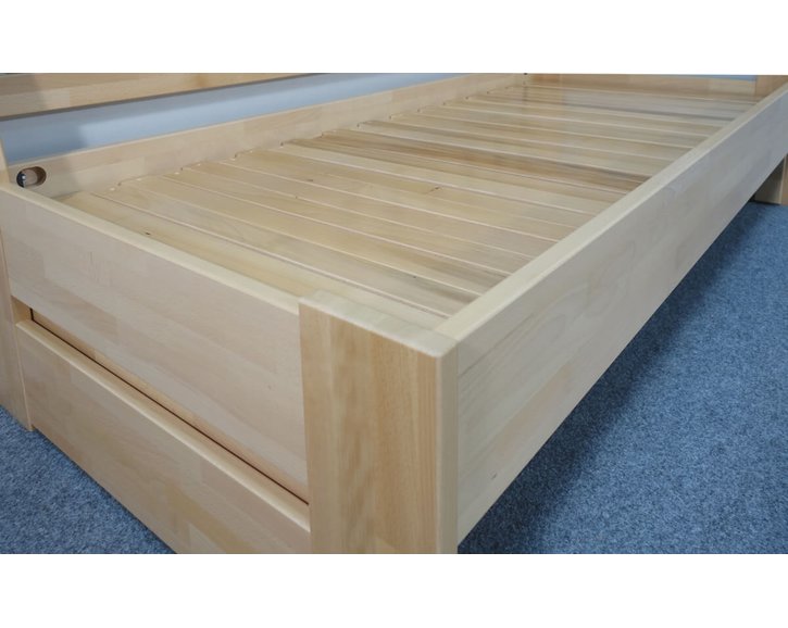 Rozkládací postel ARLETA TWIN - PRAVÁ, masiv buk, 90-160x200cm Rozkládací postel ARLETA TWIN - PRAVÁ, masiv buk, 90-160x200cm