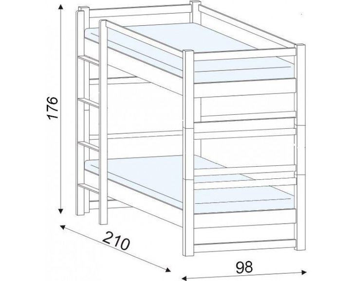 Dětská poschoďová postel - palanda rozkládací LUCAS Dětská poschoďová postel - palanda rozkládací LUCAS
