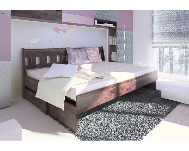 Rozkládací postel ze smrku ARLETA TWIN