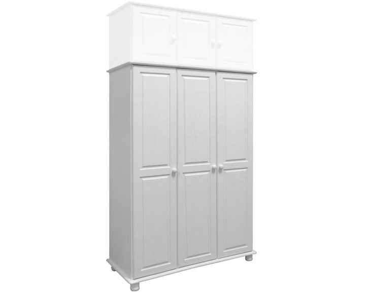 Šatní skříň IA8863B bílá, masiv borovice Šatní skříň IA8863B bílá, masiv borovice