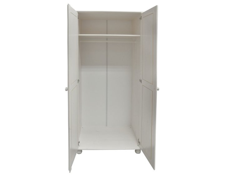 Šatní skříň IA8860B bílá, masiv borovice