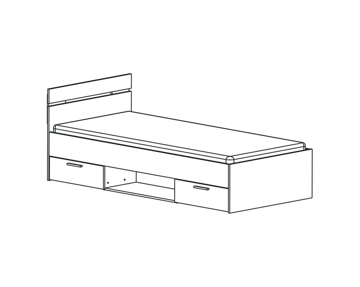 Multifunkční postel s úložným prostorem Michigan 90x200, lamino, dub sonoma Multifunkční postel s úložným prostorem Michigan 90x200, lamino, dub sonoma