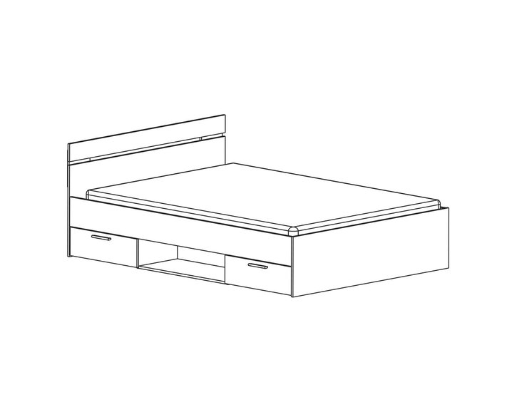 Multifunkční postel s úložným prostorem Michigan 140x200 Multifunkční postel s úložným prostorem Michigan 140x200