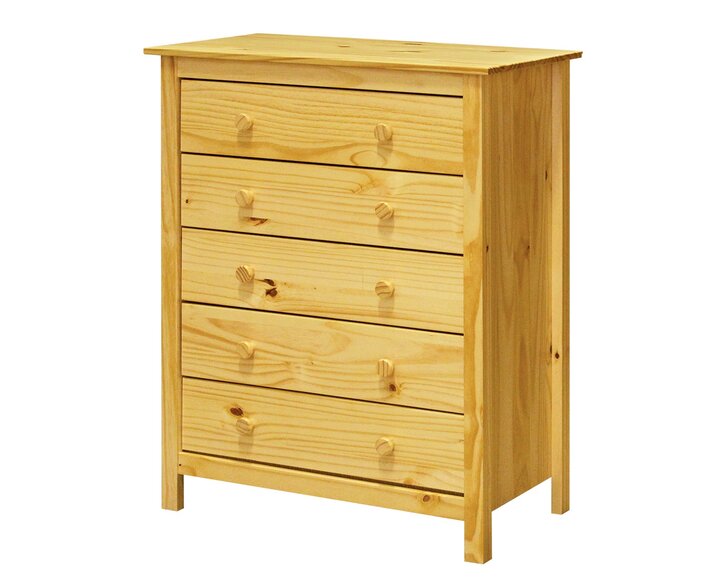 Komoda - 5 zásuvková IA8077, masiv smrk