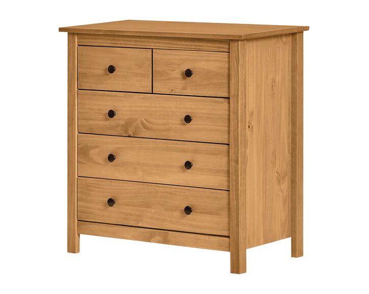 Komoda 5 zásuvková IA8091V, masiv borovice