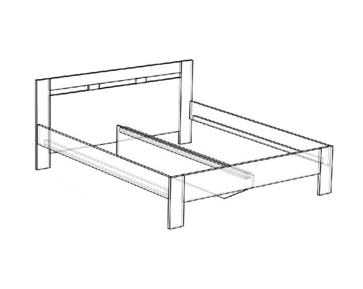 Jednolůžková postel Pegas 140x200, lamino