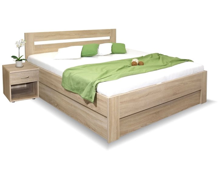 Manželská postel s úložným prostorem, boční výklop LADA 160x200, 180x200