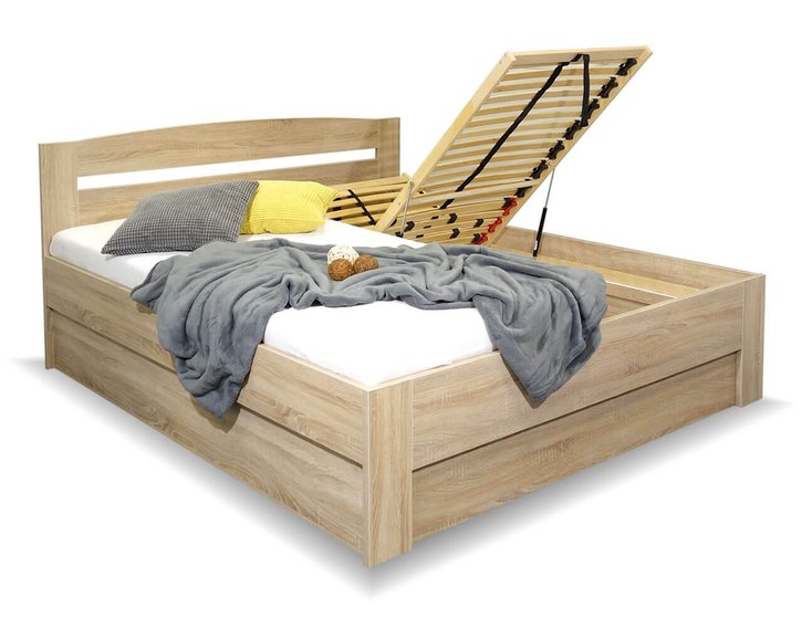 Rozšířená postel s úložným prostorem Maria 200x210