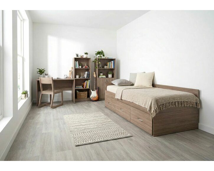 Rohová  postel s úložným prostorem GAMA, 90x200cm