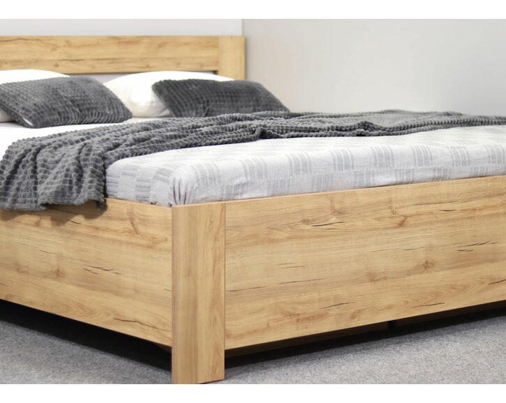 Manželská postel s úložným prostorem a rošty LISA, 180x220cm