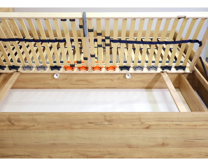 Manželská postel s úložným prostorem a rošty LISA, 180x220cm