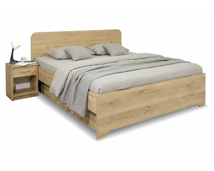 Manželská postel s úložným prostorem OTO, boční výklop