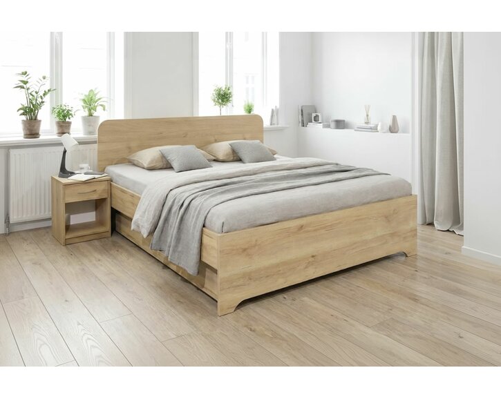 Manželská postel s úložným prostorem OTO, boční výklop