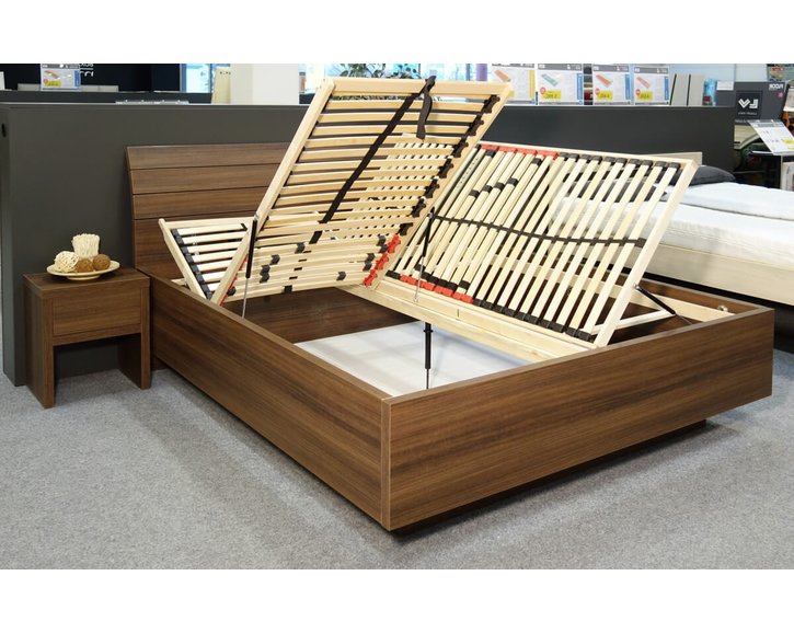 Manželská postel s úložným prostorem Salmia, boční výklop, 160x200, 180x200