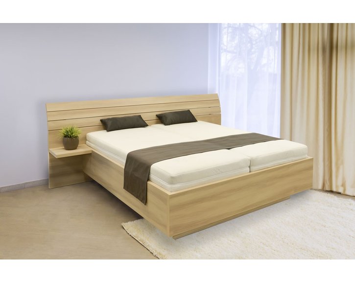 Manželská postel s úložným prostorem Salmia, s nočními stolky, 160x200, 180x200