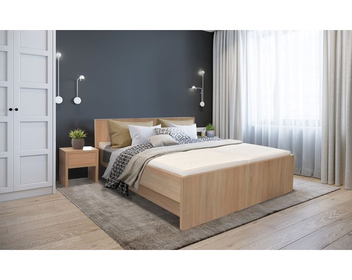 Manželská postel s úložným prostorem Tropea, 160x200, 180x200