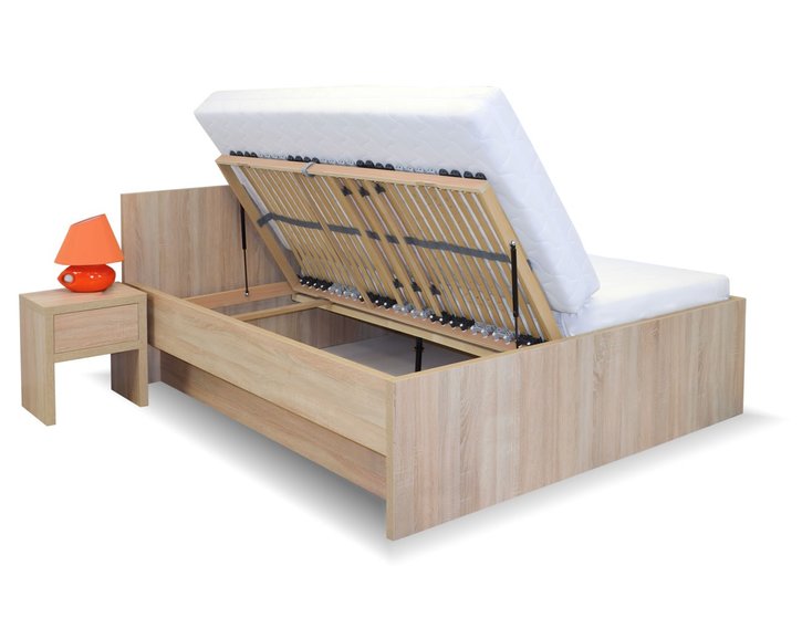 Manželská postel s úložným prostorem Tropea, 160x200, 180x200