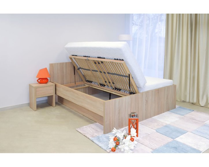 Manželská postel s úložným prostorem Tropea, 160x200, 180x200