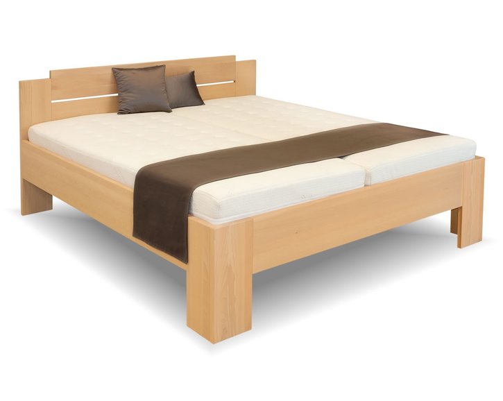 Manželská postel Grand, masiv buk, 180x200