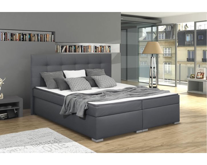 Americká postel boxspring s matrací a topperem MORANDI