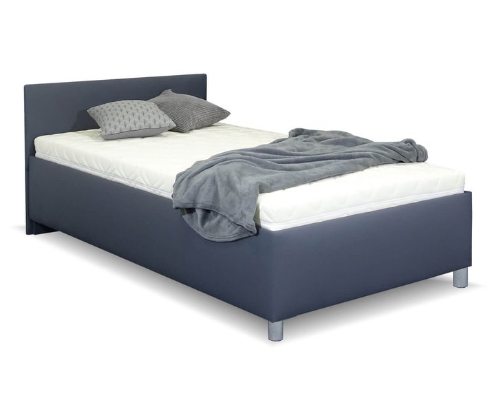 Zvýšená čalouněná postel s úložným prostorem Lyoneta, 120x200