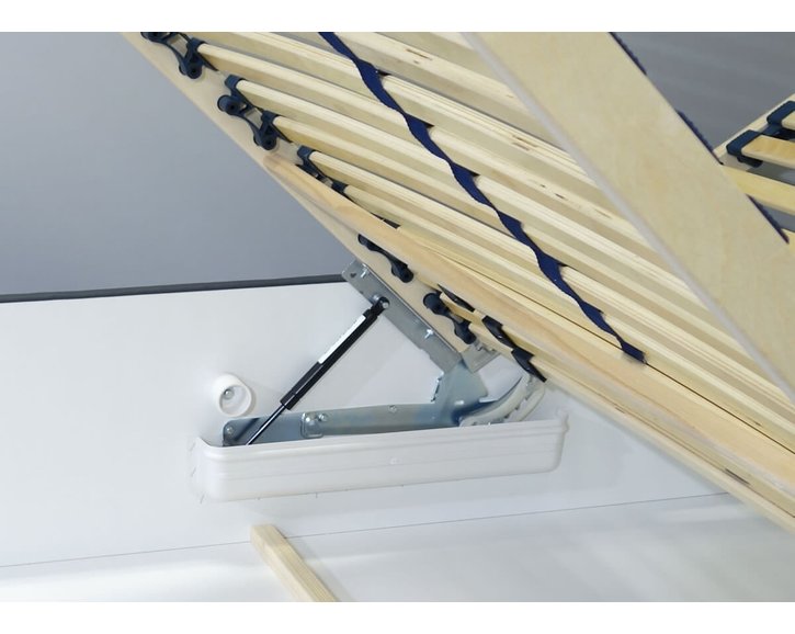 Čalouněná postel s úložným prostorem Crissy, 90x200, tmavě šedá