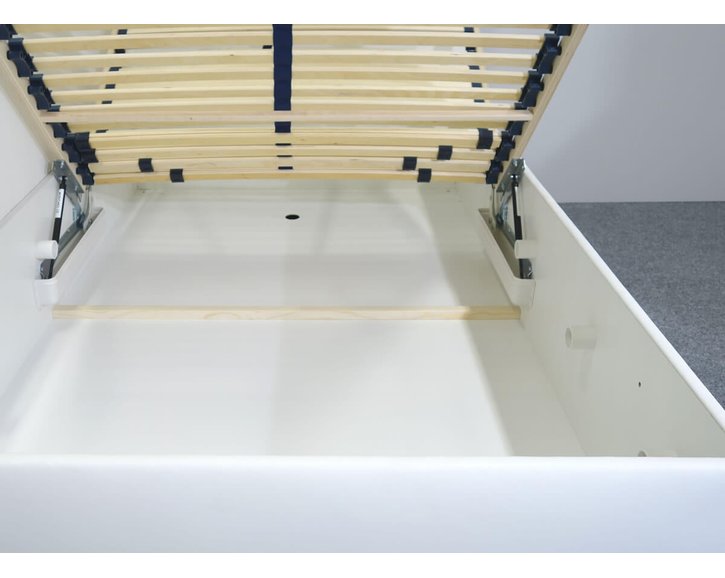 Zvýšená válenda s úložným prostorem Roneta, 120x200, bílá