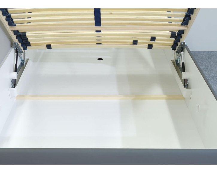 Zvýšená válenda s úložným prostorem Roneta, 90x200, tmavě šedá