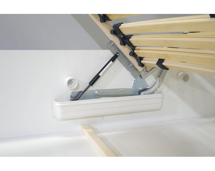 Zvýšená válenda s úložným prostorem Roneta, 140x200, tmavě šedá