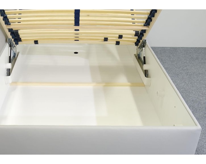 Zvýšená válenda s úložným prostorem Roneta, 90x200, světle šedá