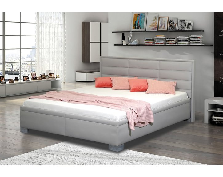 Vysoká čalouněná postel s úložným prostorem CASIOPEA