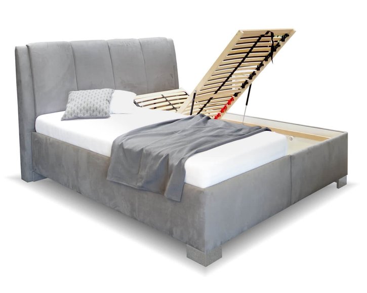 Vysoká čalouněná postel s úložným prostorem GUVERNÉR, 160x210 Vysoká čalouněná postel s úložným prostorem GUVERNÉR, 160x210
