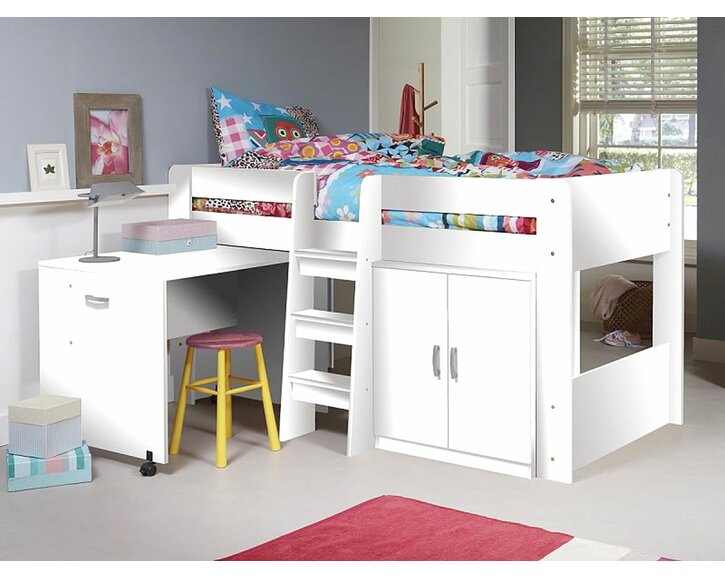 Multifunkční postel Fanky, lamino bílá