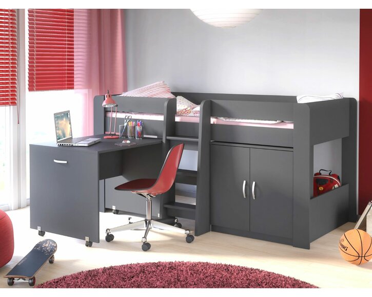 Multifunkční postel Fanky, lamino grafit