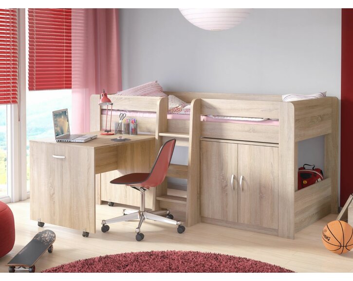 Multifunkční postel Fanky, lamino dub sonoma Multifunkční postel Fanky, lamino dub sonoma